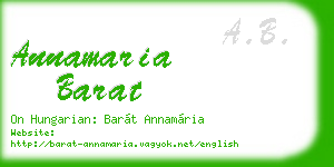 annamaria barat business card