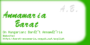 annamaria barat business card